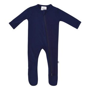 Zippered Footie in Navy